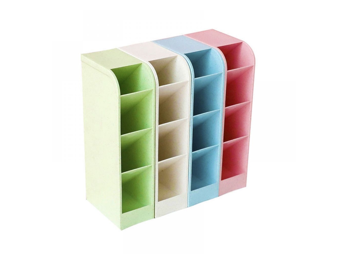 Organizador De Mesa Multifuncional, Porta Lápis De Material Plástico Premium Para Escritório Em Casa E Material Escolar