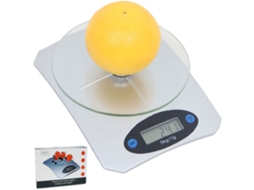 Balança de Cozinha Digital com Bandeja, Escala 5 Kg/1 G, Tamanho Carta. AQUAFORGE