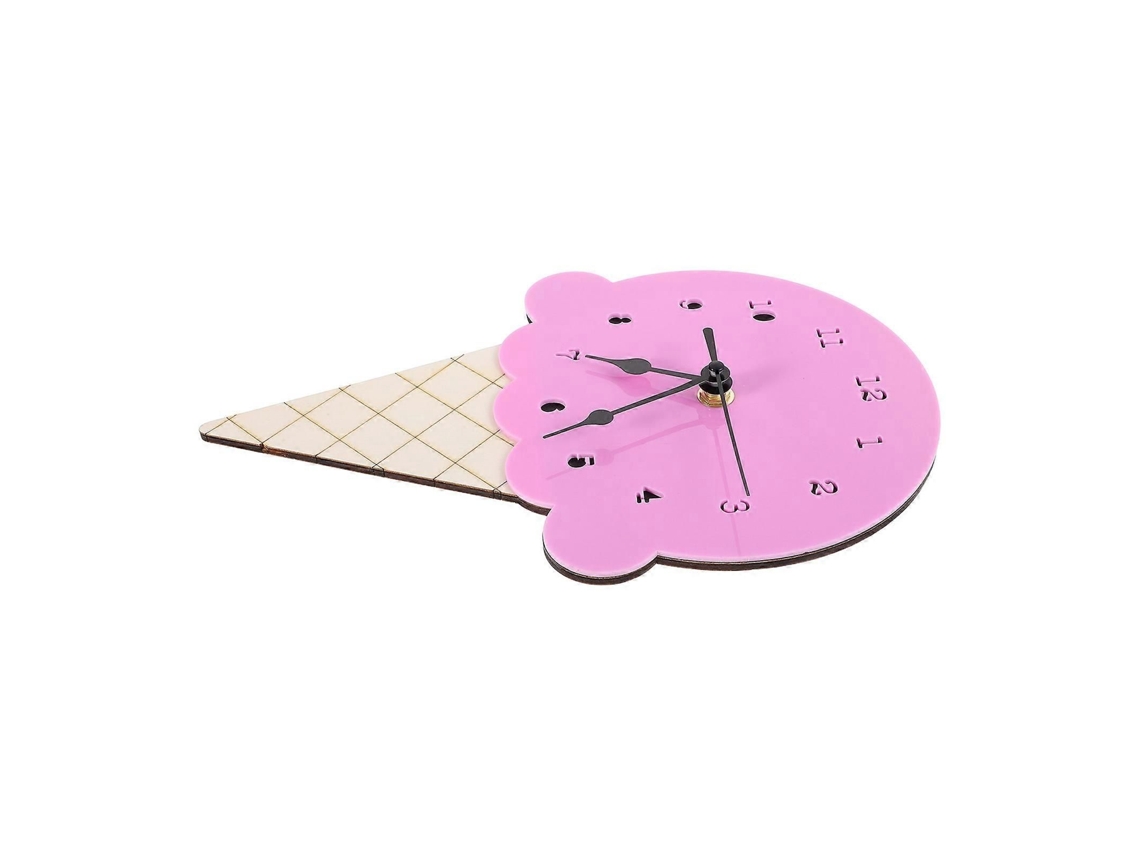 Relógio de Parede Sorvete Desenho Animado para Decoração Quarto Infantil GOKOCO (2 Peças)