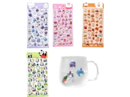 Conjunto De 4 Adesivos Fofos, Adesivos Com Glitter Decalques Estéticos 3d Para Carro, Crianças, Escola, Adolescentes, Estudantes Gokoco