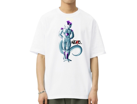 T-Shirt de Homem VREEL Dragon Ball Freezer Algodão Branco (XL)