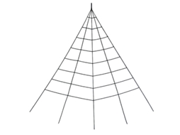 Laxiscreed Rede Triangular De 7m Para Decoração De Halloween Com Teias De Aranha Preto, Fácil De Manter E Duradoura