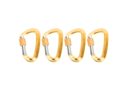 4pcs Fivela D Para Alpinismo Com Travamento Anti-deslizante Gancho De Segurança Para Hiking Camping Ouro