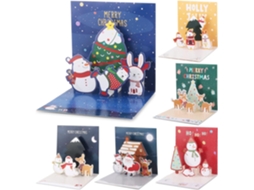 Cartões De Natal 3d Com Envelopes , 3d Pop Up Aquaforge (1)