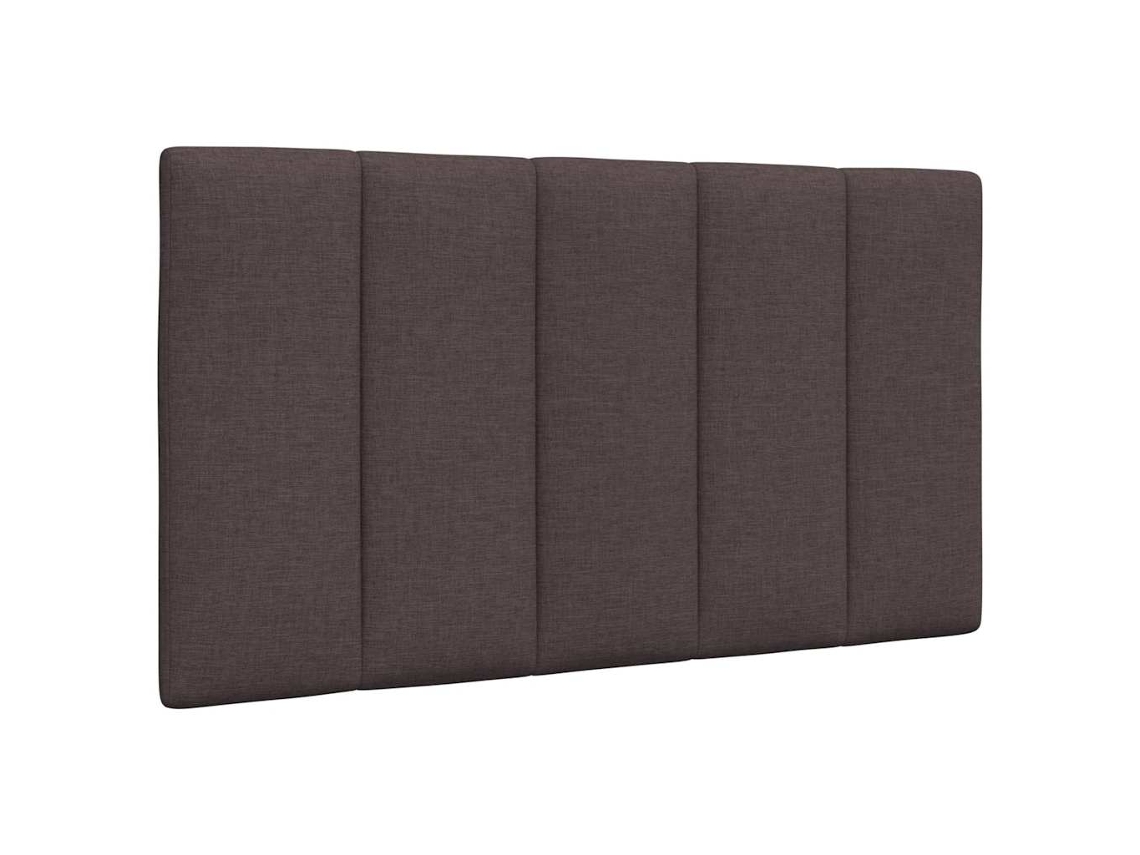 Vidaxl Almofadão De Cabeceira Hanko 90 Cm Tecido Castanho-escuro