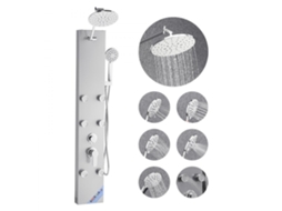Painel De Chuveiro 3 Em 1 De Aço Inox 124cm Com Regador E Função De Massagem Tekmaquinas