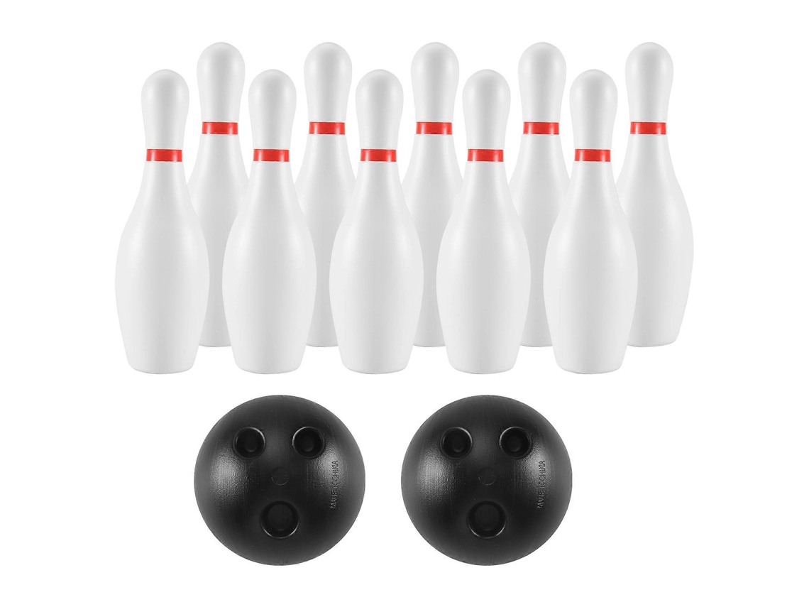 Conjunto De Bowling Para Crianças Com 10 Pinos E 2 Bolas De Abs