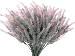 Lavanda artificial - 12 flores - Branca, Rosa, de plástico - Para interiores e residências | Lurelia