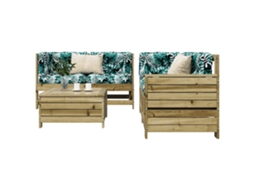 Jogo de Sofá 5 Pcs Para Jardim Madeira De Pinus Impregnado Dkd Home Decor