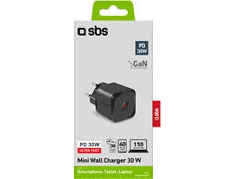 Carregador SBS TETRGAN1C30W (Tipo C - 30 W - Preto)
