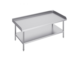 Mesa De Trabalho Inox 152x76x66cm Com Painéis Anti Salpicos E Altura Ajustável Tekmaquinas