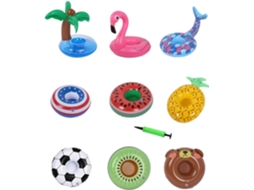 Porta-copos Flutuantes Para Piscina, Pacote Com 10 Unidades, Boias Infláveis ​​para Bebidas, Ideais Para Festas Na Piscina.