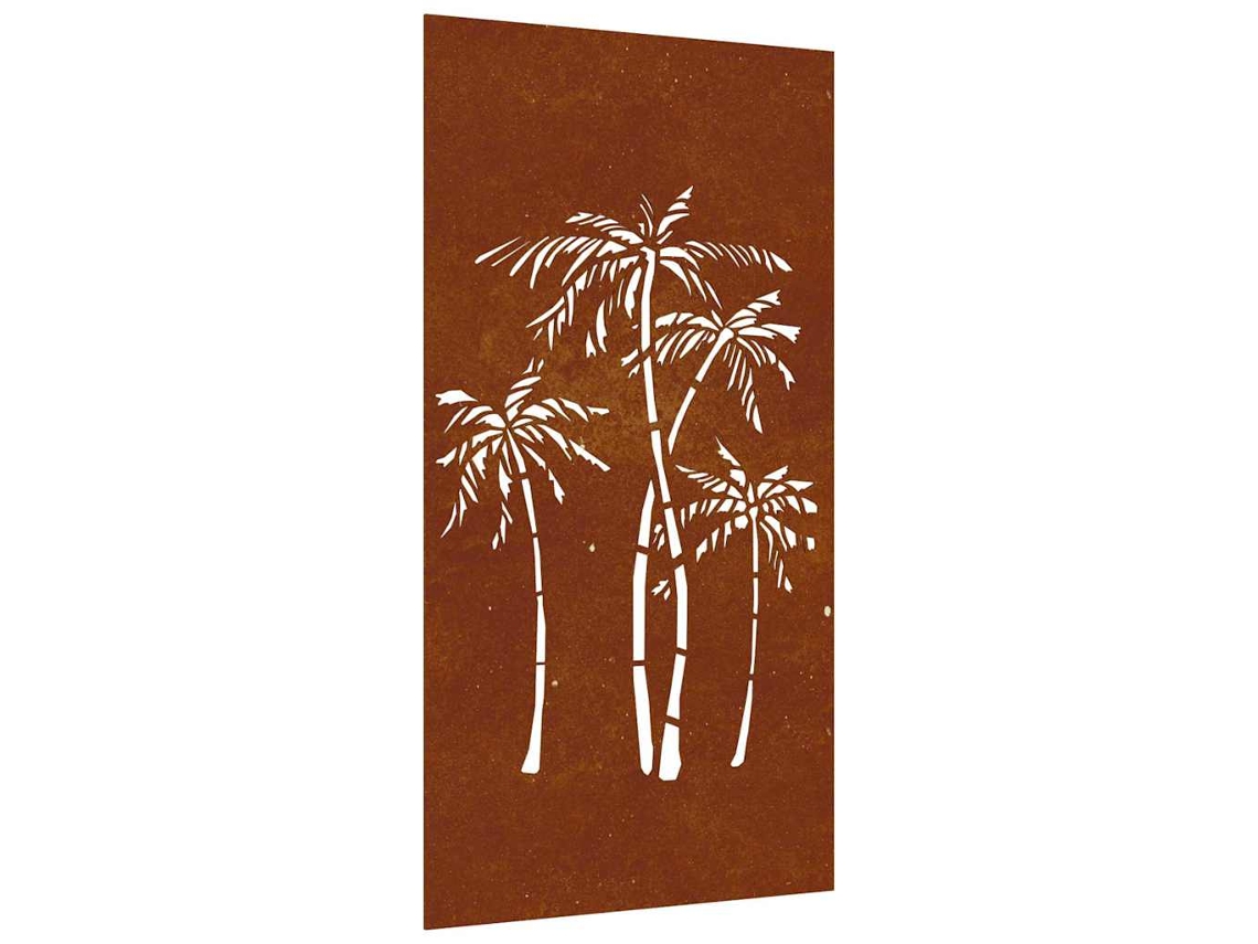 Maison Exclusive - Decoração P/ Muro De Jardim 105x55cm Aço Corten Design Palmeira