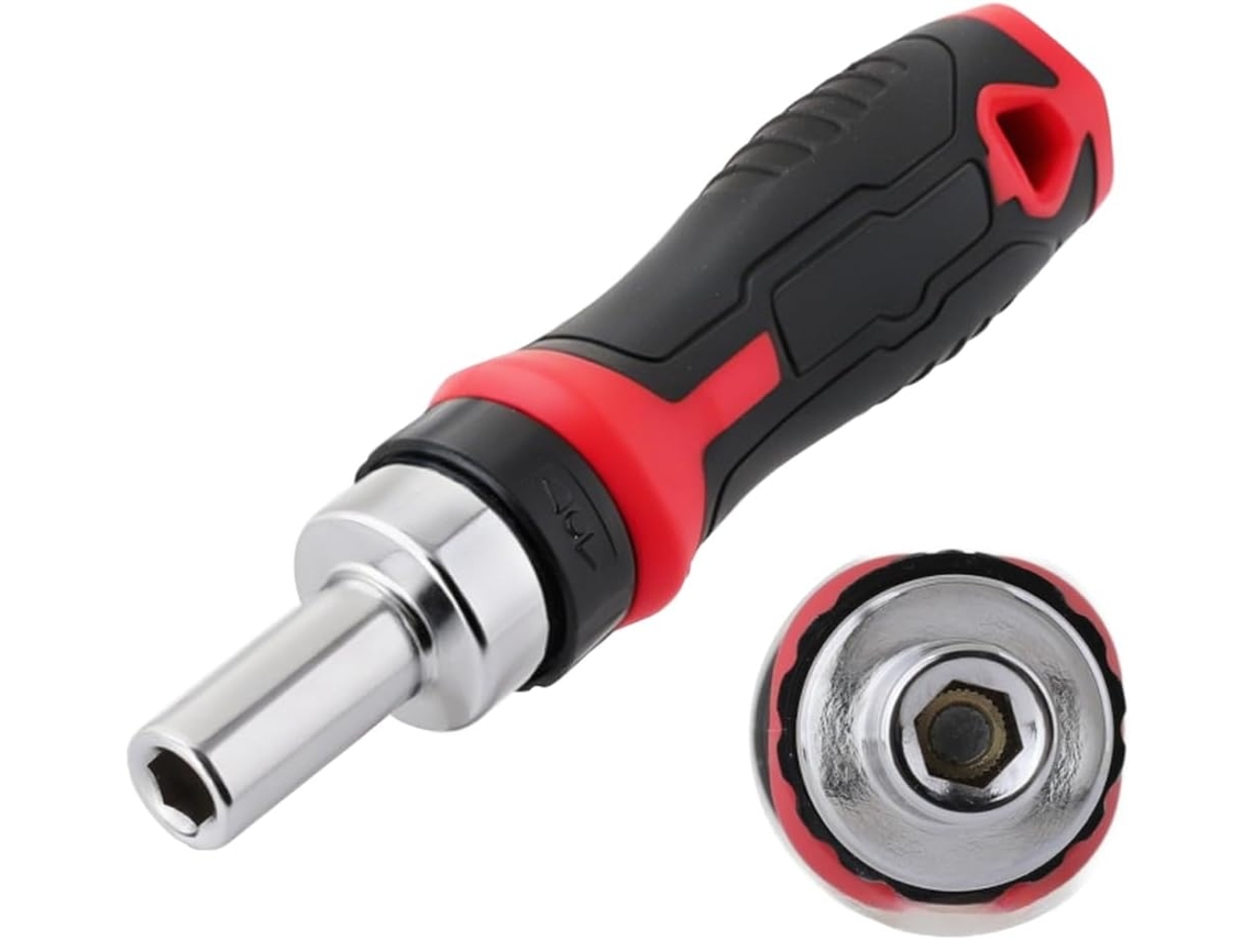 Cabo De Chave Fenda Com 1/4" Rápida E Suporte Magnético Para Bits.