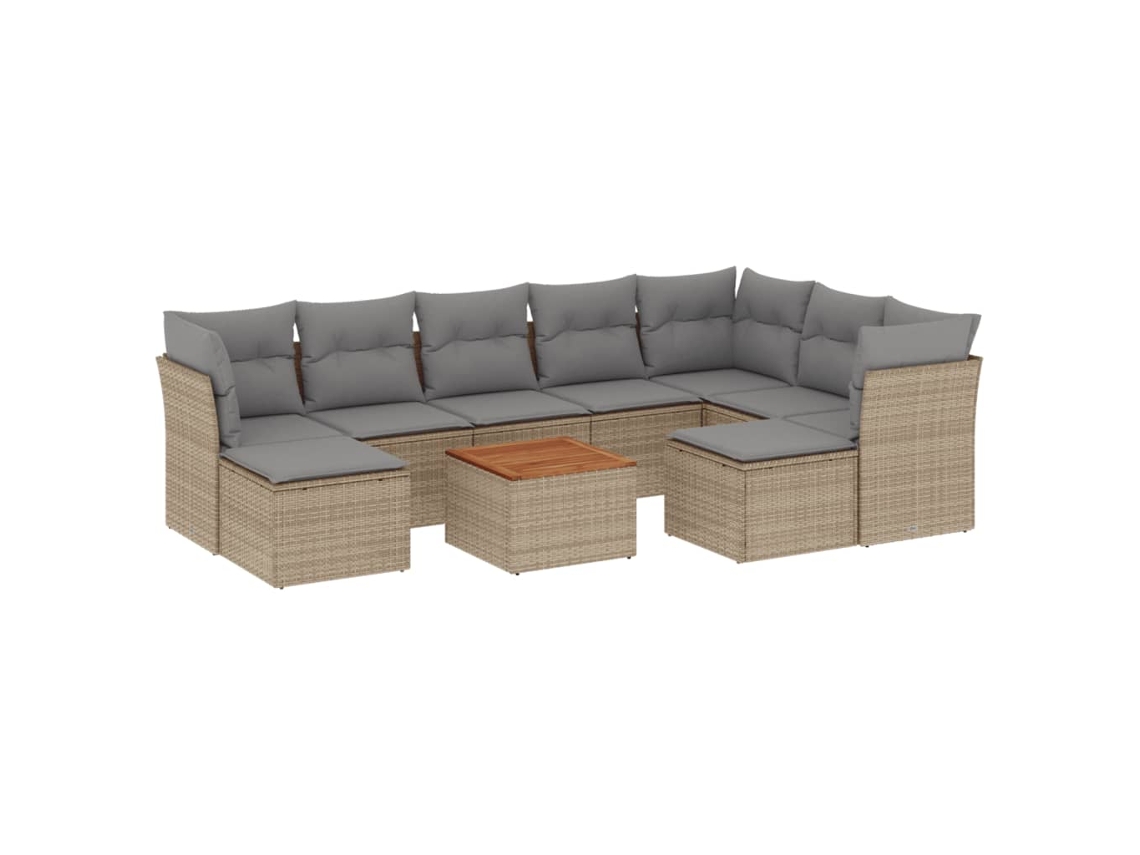 Garden Sofa Set, Garden Sofa Sets Vidaxl Bege Rattan / Vime (n/a)