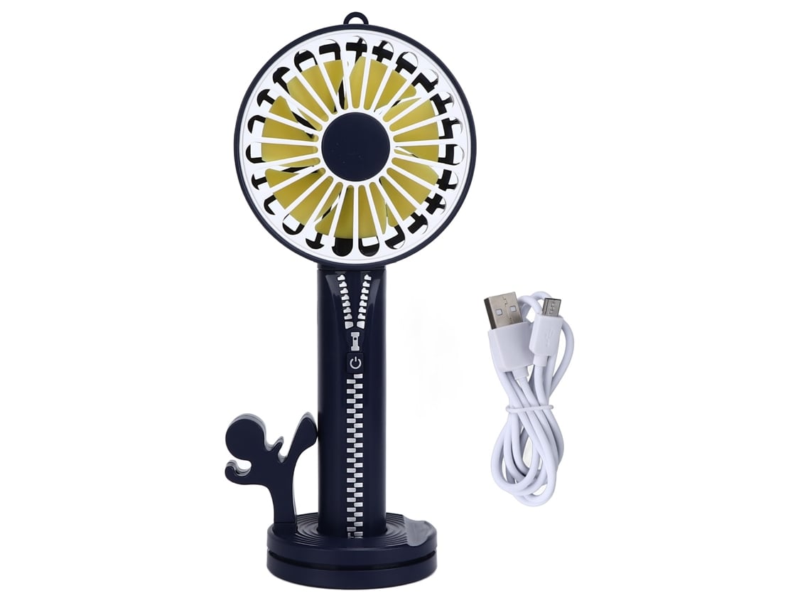 Ventilador Portátil De Mão Destacável Com 3 Níveis De Velocidade Do Vento E Recarregável Via Usb
