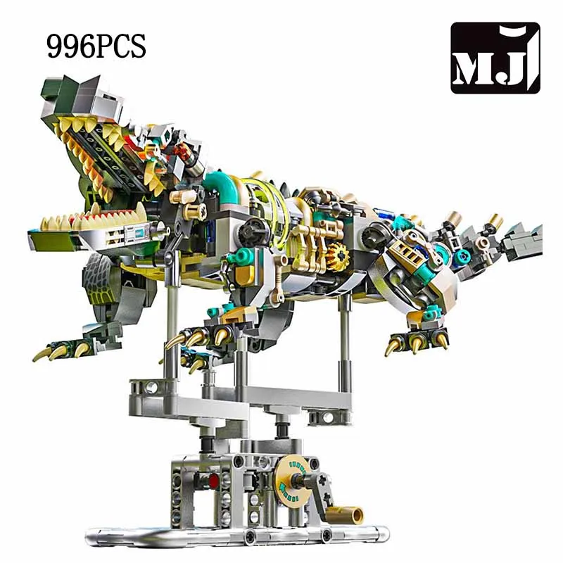 (estático) Modelo Mecânico De Crocodilo De 996 Peças Para Montar, Educativo E Faça Você Mesmo