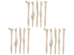 Conjunto De 15 Canetas Esferográficas 0,7 Mm Em Formato Osso,