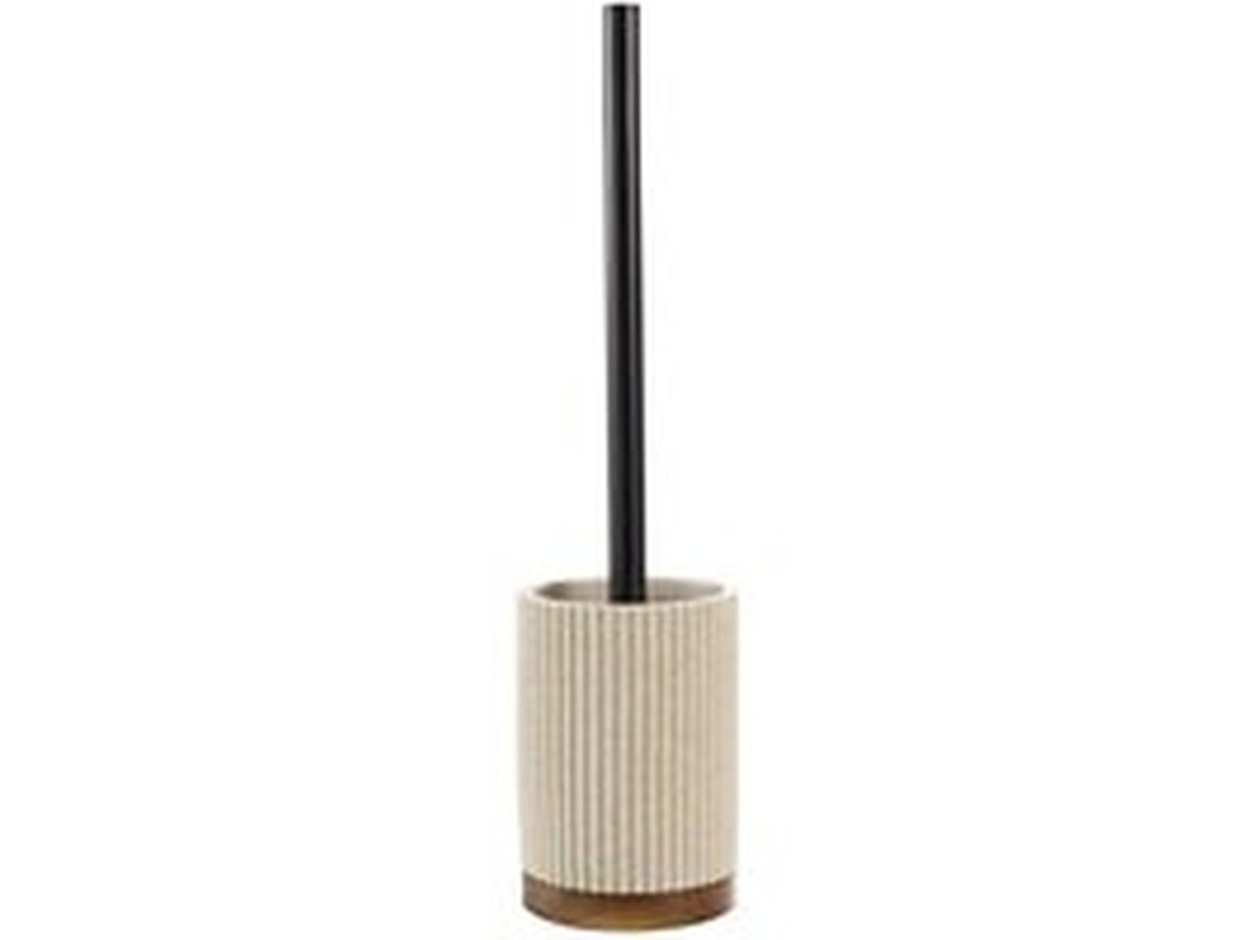 Escova De Dente - Diâmetro 9,1 X 38,5 Cm - Poliéster/acácia - Resistente A Choques - Resistente A Umidade - Design Elegante - Acessório De Banheiro