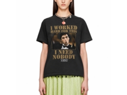 Rockinstone Scarface Movie Nobody Black Adult T-shirt Size:s