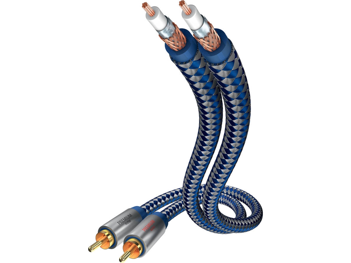 Cabo de Áudio INAKUSTIK (RCA - 1.5 m - Azul)