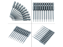 Conjunto De 10 Pontas De Parafuso De Estrela De 5 Pontos, Cabo Hexagonal De 1/4 Polegada, Aço Liga S2, 65mm, Magnético