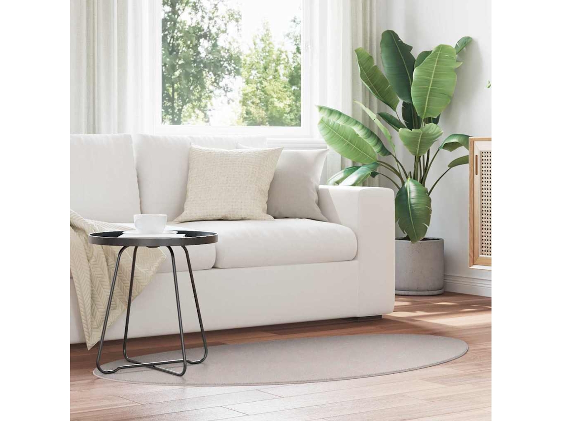 Vidaxl Tapete Huarte Areia 80 X 150 Cm Poliéster