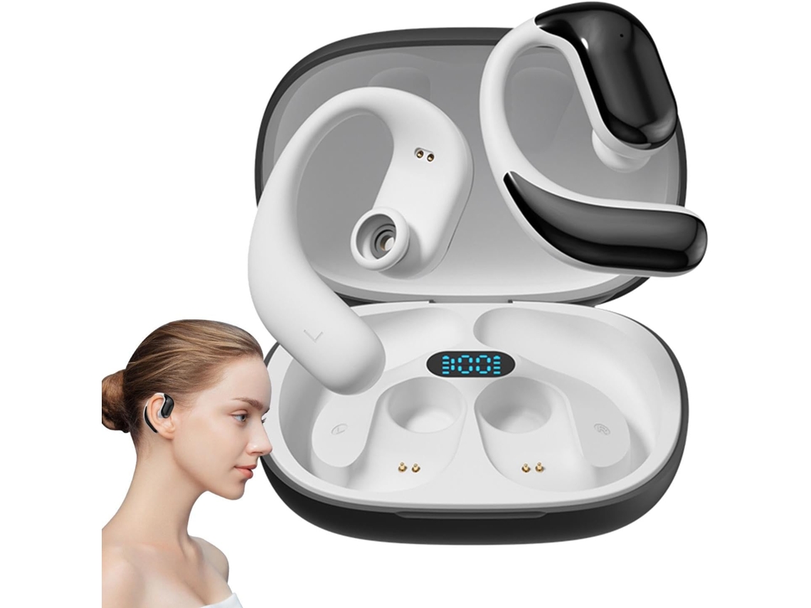 Fones de Ouvido Abertos Sem Fio Bluetooth JIAPEI, Som Estéreo, Modelo Esportivo para Dirigir, Viajar, Correr e Treinar