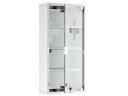 Caixa de Remédios de Aço Inoxidável com 4 Prateleiras, 30x12x60cm | S/MARCA
