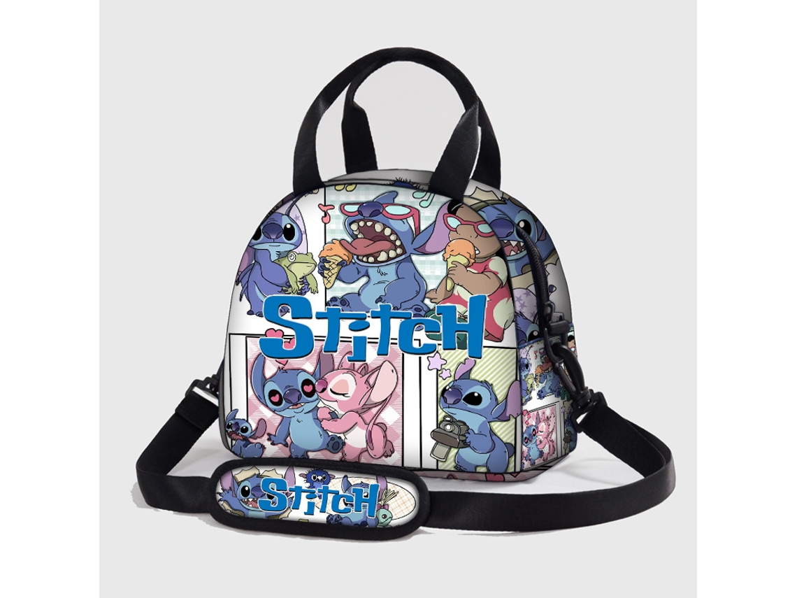 Nova lancheira costurada, acessórios de anime, alça de ombro estampada, lancheira térmica forjada em água.
