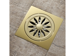 Ralo de Piso em Cobre Dourado, para Chuveiro AQUAFORGE