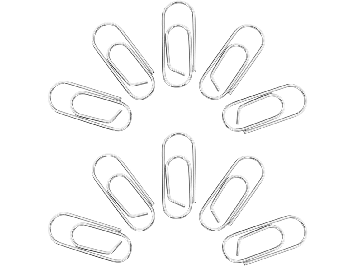 Clipes de papel de metal mini Gadpiparty, 0,6 x 15 mm, 300 unidades, pequenos clipes de metal niquelado para mesa.