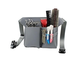 Bolsa De Cintura Para Tijeras De Barbería Herramienta Profesional Peluquería Salón De Belleza Gris