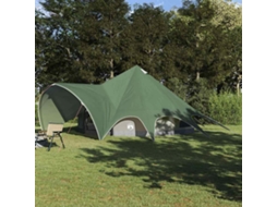 Vidaxl Barraca Teepee 9 Pessoas 9 Pessoa Verde E Cinza