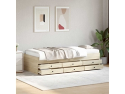 Vidaxl Estrutura De Cama Com Armazenamento Carvalho Sonoma 80 X 200 Cm