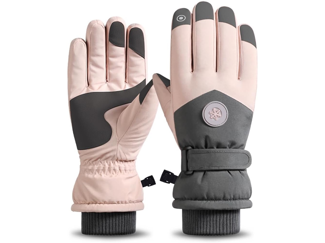 Luvas de Esqui com Tela Sensível Ao Toque para Homens e Mulheres, Neve Impermeáveis À Prova Vento. Robusto S/MARCA