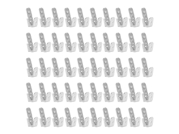 50 Conectores De Pala Piggyback De Latón 6.35mm Doble Cabeza Conector De Cable 3 Vías Plata