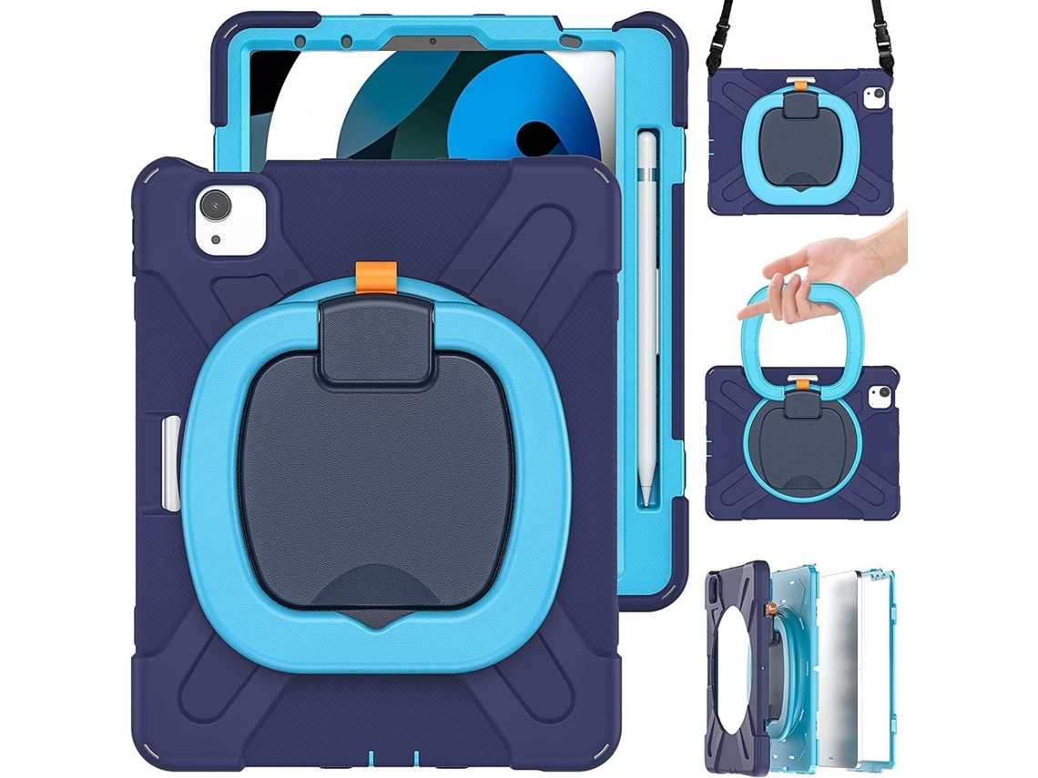 Capa Resistente E Robusta Para Ipad Air 11/air 5/air 4/pro 11, à Prova De Choque, Com Suporte Giratório, Porta Lápis E Alça De Transporte. Viewleaf