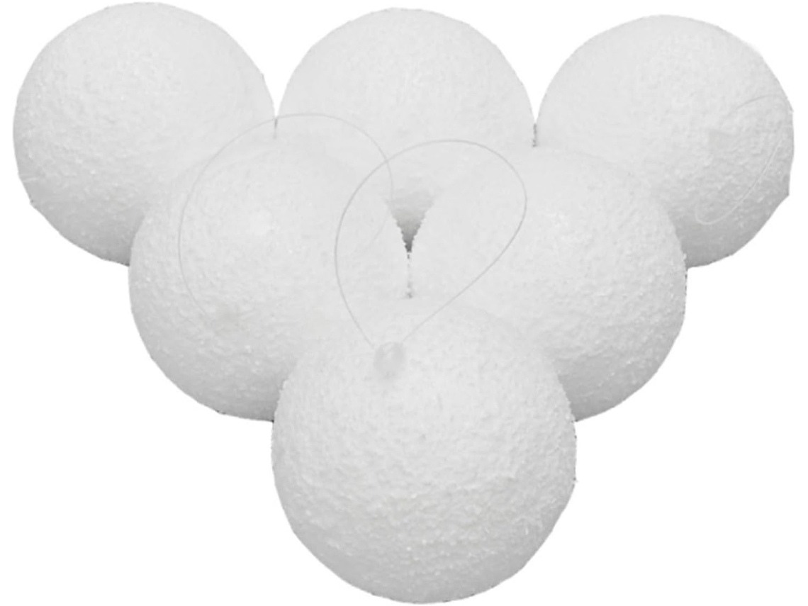 6 Peças 3,94 Pouces En Mousse Bla Neigeux Ornamentos De Boule D'arbre De,