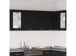 Vidaxl Armário Suspenso Lyon Carvalho Preto 80 X 31 X 60 Cm