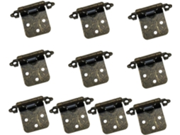 Conjunto De 10 Dobradiças Mola Autotravantes Em Bronze Com Parafusos,