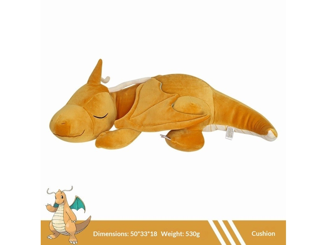 Almofada Dragonite E Charizard Em Peluche (deitado - Laranja)