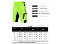 S/MARCA Bermudas de Ciclismo 2 em 1 com Amortecimento 3D