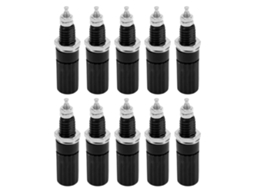 10 Pçs Soquete Banana Jack 4mm M3 Preto