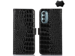Capa De Celular Em Couro De Crocodilo Com Camada Superior De Couro Bovino Para Motorola Moto G Stylus 5g 2022
