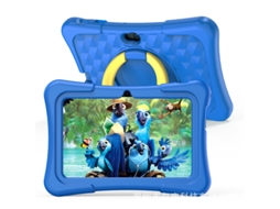 Tablet Educacional K7 Pro Kids 7 Polegadas 32GB1GB Android 12 - Camada de Silicone Lalalamoli (Azul Marinho)