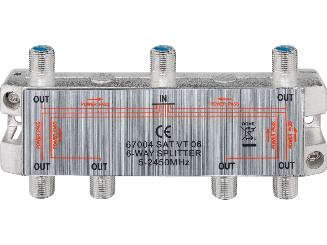 Distribuidor Sat, 6 Vias