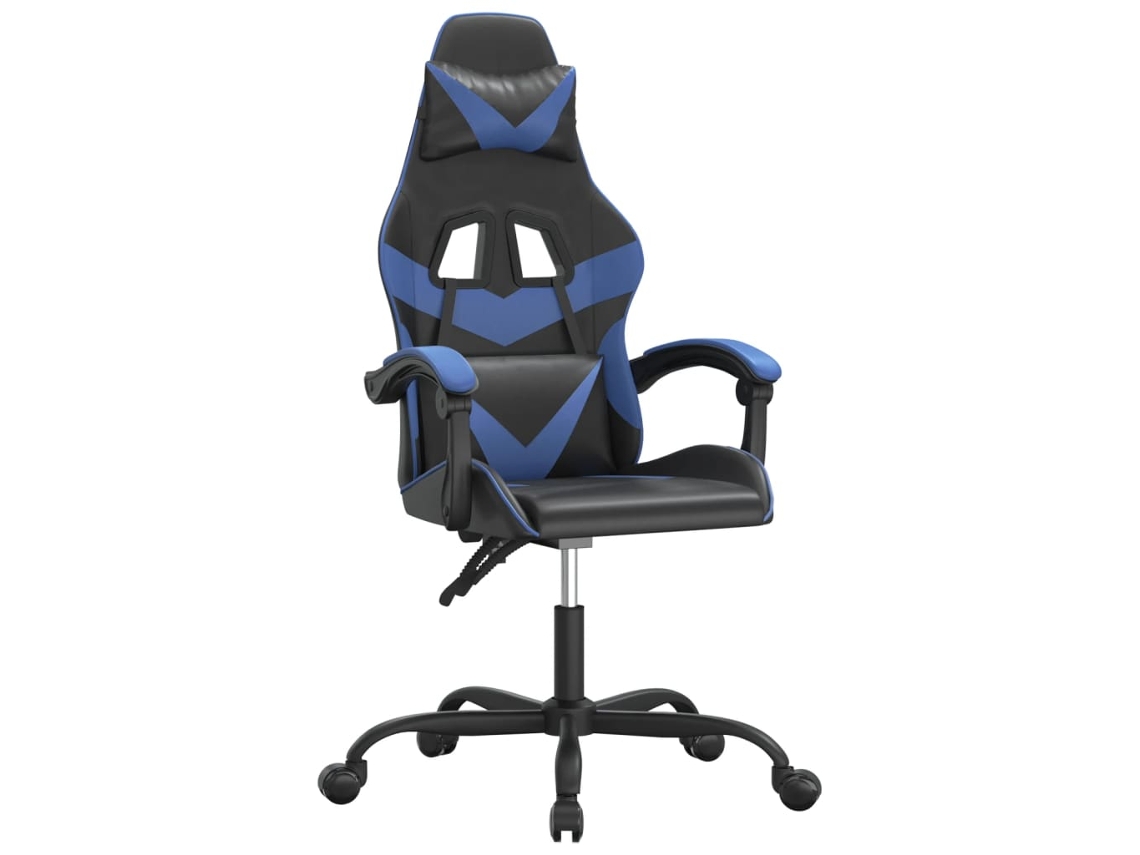 Cadeira de gaming VIDAXL Azul Couro Artificial