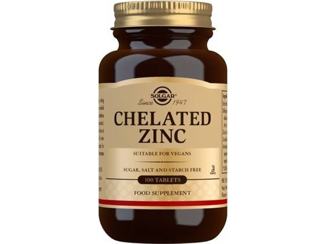 Suplemento Alimentar SOLGAR Zinco Quelado (100 comprimidos de 22mg)