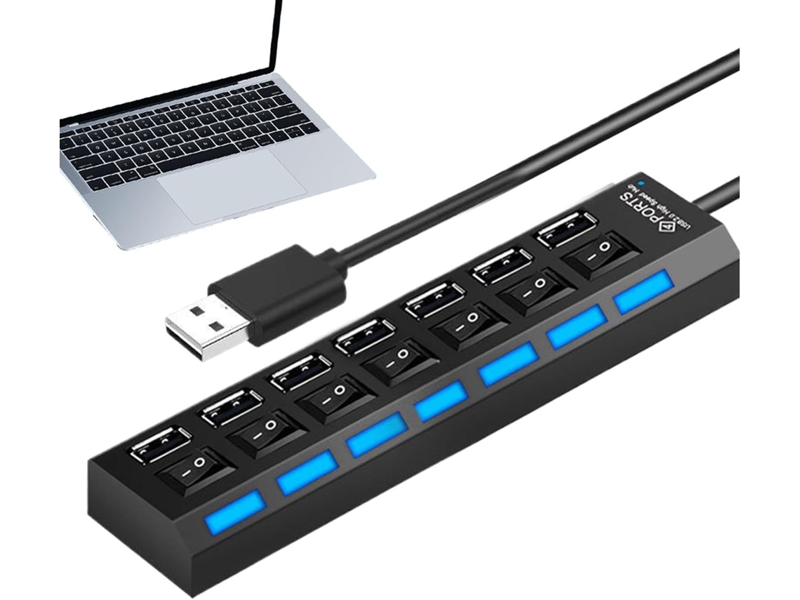 Hub Usb Alimentado Com Divisor De Dados Multiportas
